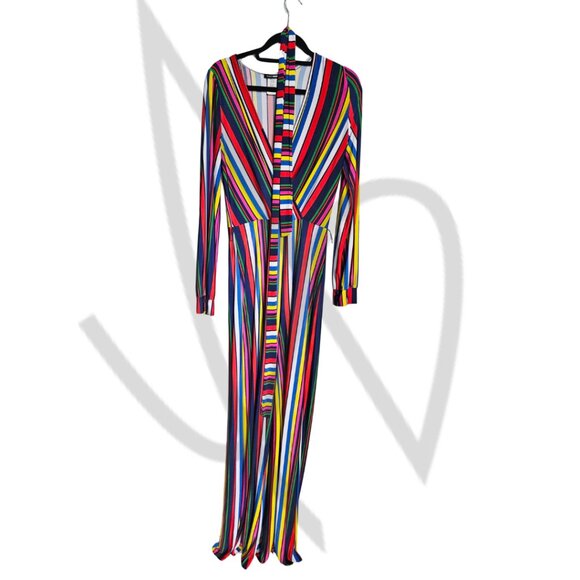 Fashion Nova Rainbow Stripe Wide-Leg Jumpsuit-XL - Picture 3 of 4